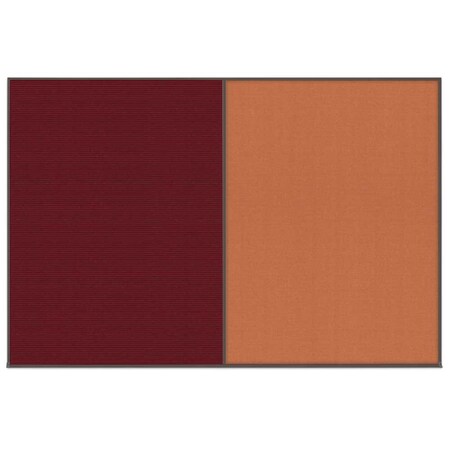 United Visual Products Enclosed Corkboard, 1 Door, 72"x48", 4" Fra UV3405-BRONZE-DBURGU